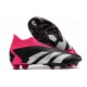 Crampon de Foot adidsa Predator Accuracy+ FG Noir Blanc Rose Equipe Choc