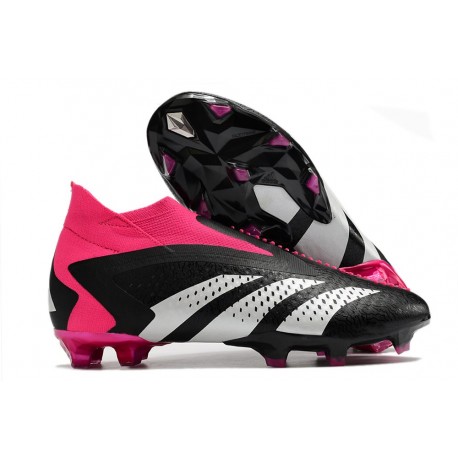 Crampon de Foot adidsa Predator Accuracy+ FG Noir Blanc Rose Equipe Choc