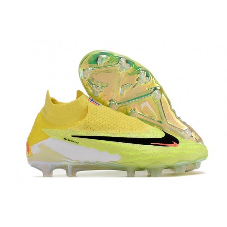 Crampon Nike Phantom GX Elite DF FG Vert Jaune Noir