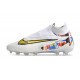 Crampon Nike Phantom GX Elite DF FG Blanc Or