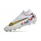 Crampon Nike Phantom GX Elite DF FG Blanc Or