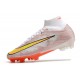 Nike Zoom Mercurial Superfly IX Elite FG Neuf Blanc Or
