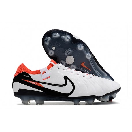 Crampon de Foot Nike Tiempo Legend X Elite FG Blanc Noir Pourpre