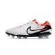 Crampon de Foot Nike Tiempo Legend X Elite FG Blanc Noir Pourpre
