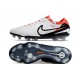 Crampon de Foot Nike Tiempo Legend X Elite FG Blanc Noir Pourpre