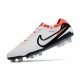 Crampon de Foot Nike Tiempo Legend X Elite FG Blanc Noir Pourpre