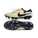 Crampon de Foot Nike Tiempo Legend X Elite FG Beige Noir