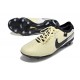 Crampon de Foot Nike Tiempo Legend X Elite FG Beige Noir