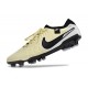 Crampon de Foot Nike Tiempo Legend X Elite FG Beige Noir