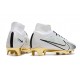 Nike Zoom Mercurial Superfly IX Elite FG Blanc Or Noir