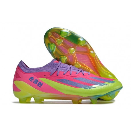 adidas X CrazyFast Messi.1 FG Korean Nights Son - Lucid Lemon Bleu Rose ÉDITION LIMITÉE
