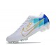Crampon Nike Mercurial Vapor XV Elite FG Blanc Bleu Or