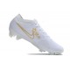 Crampon Nike Mercurial Vapor XV Elite FG Blanc Bleu Or