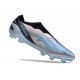Crampon adidas X Crazyfast.1 FG Laceless Argent Métallique Bleu Bonheur Noir