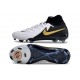 Chaussure Nike Phantom Luna 2 Elite FG Blanc Noir Pièce Dor Métallique