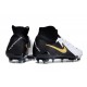 Chaussure Nike Phantom Luna 2 Elite FG Blanc Noir Pièce Dor Métallique