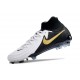 Chaussure Nike Phantom Luna 2 Elite FG Blanc Noir Pièce Dor Métallique