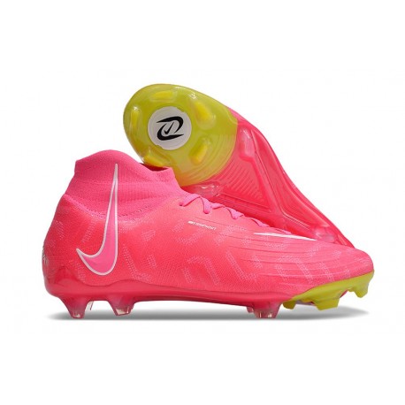 Nike Phantom Luna Elite FG Crampon de Foot Rose Jaune