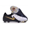 Nike Phantom Luna II Elite Low FG Blanc Noir Pièce Dor Métallique