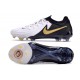 Nike Phantom Luna II Elite Low FG Blanc Noir Pièce Dor Métallique