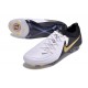 Nike Phantom Luna II Elite Low FG Blanc Noir Pièce Dor Métallique