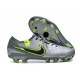 Crampon de Foot Nike Tiempo Legend X Elite FG Gris Noir Vert