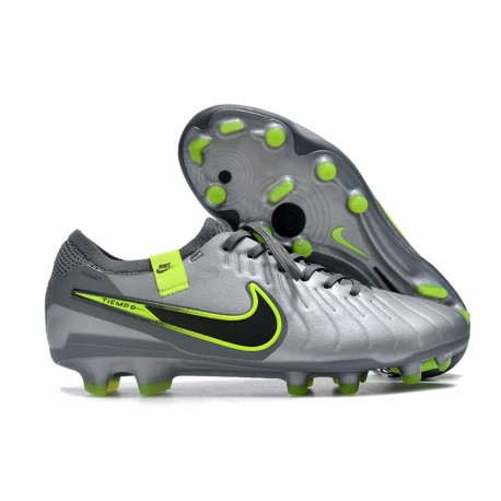 Crampon de Foot Nike Tiempo Legend X Elite FG Gris Noir Vert