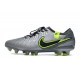 Crampon de Foot Nike Tiempo Legend X Elite FG Gris Noir Vert