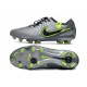 Crampon de Foot Nike Tiempo Legend X Elite FG Gris Noir Vert