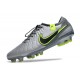 Crampon de Foot Nike Tiempo Legend X Elite FG Gris Noir Vert