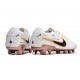 Crampon de Foot Nike Tiempo Legend X Elite FG Blanc Or Noir