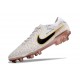 Crampon de Foot Nike Tiempo Legend X Elite FG Blanc Or Noir