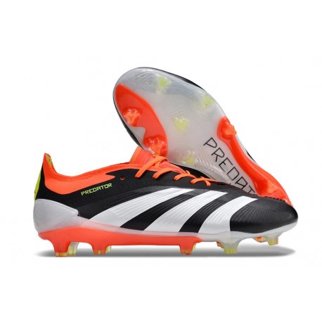Crampon adidas Predator Elite FG Noir Banc Rouge Solaire