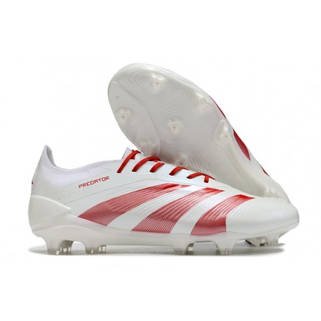 Crampon adidas Predator Elite FG Blanc Rouge