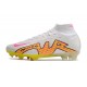 Nike Zoom Mercurial Superfly IX Elite FG Neuf Blanc Rose Jaune