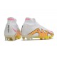 Nike Zoom Mercurial Superfly IX Elite FG Neuf Blanc Rose Jaune