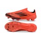 Chaussures de football adidas F50+ Sans Lacets FG Rouge Noir