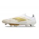 Chaussures adidas F50+ Sans Lacets FG Day Spark - Blanc Doré Blanc