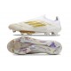 Chaussures adidas F50+ Sans Lacets FG Day Spark - Blanc Doré Blanc