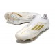 Chaussures adidas F50+ Sans Lacets FG Day Spark - Blanc Doré Blanc