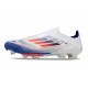 Chaussures de football adidas F50+ Sans Lacets FG Advancement - Blanc Rouge Bleu