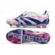 Adidas Predator Elite Fold-over Tongue FG Blanc Bleu Rose