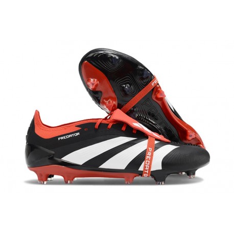 Adidas Predator Elite Fold-over Tongue FG Noir Blanc Rouge Solaire