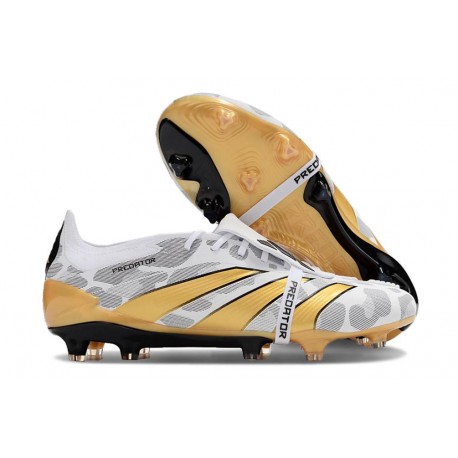 Adidas Predator Elite Fold-over Tongue FG Blanc Noir Or