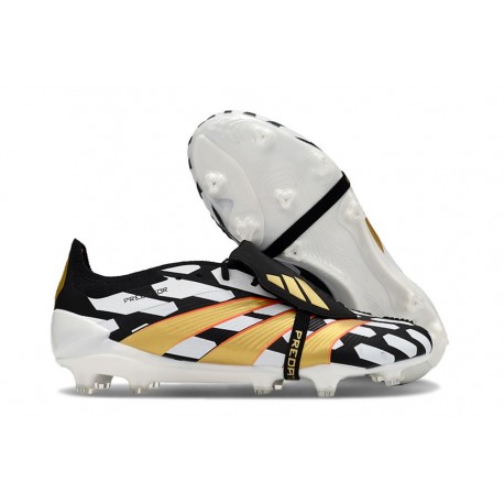 Adidas Predator Elite Fold-over Tongue FG Noir Blanc Or