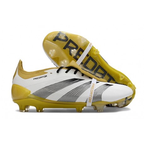 Adidas Predator Elite Fold-over Tongue FG Blanc Or Argent