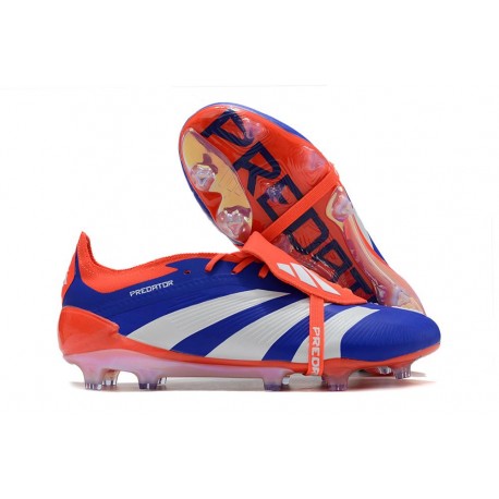 Adidas Predator Elite Fold-over Tongue FG Bleu Blanc Rouge