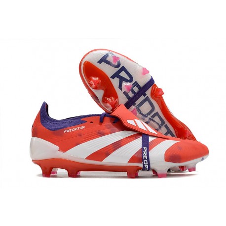 Adidas Predator Elite Fold-over Tongue FG Rouge Blanc