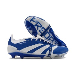 Adidas Predator Elite Fold-over Tongue FG Bleu Blanc