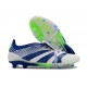 Adidas Predator Elite Fold-over Tongue FG Blanc Bleu Vert